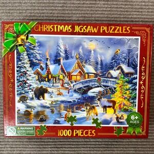 Christmas Advent Calendar Jigsaw Puzzle 1000 Piece Winter Cabin 24 Boxes **NEW**